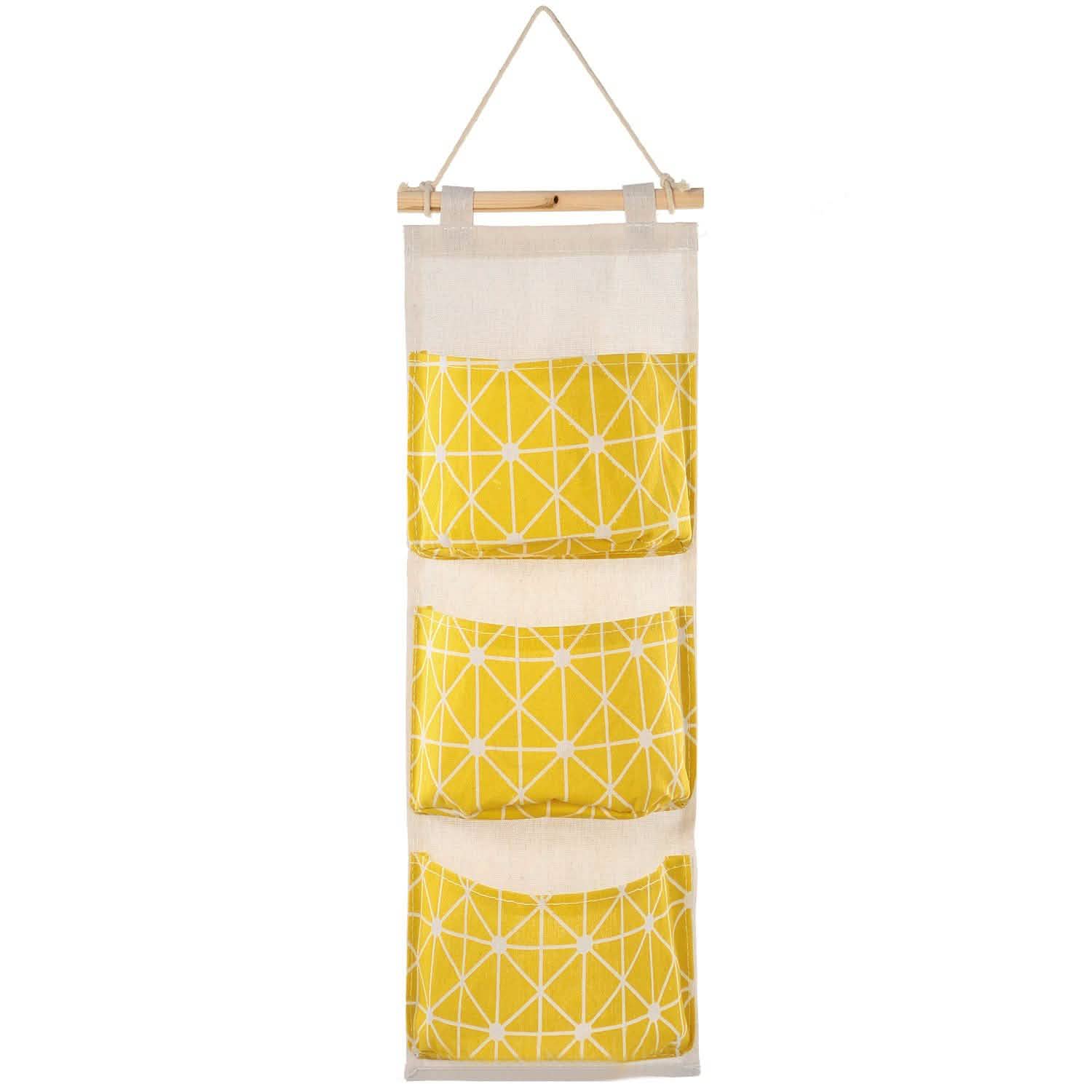 Wall Mounted Storage Bag Door Closet Yellow Storage & Organization - Tophatter Daily Deals