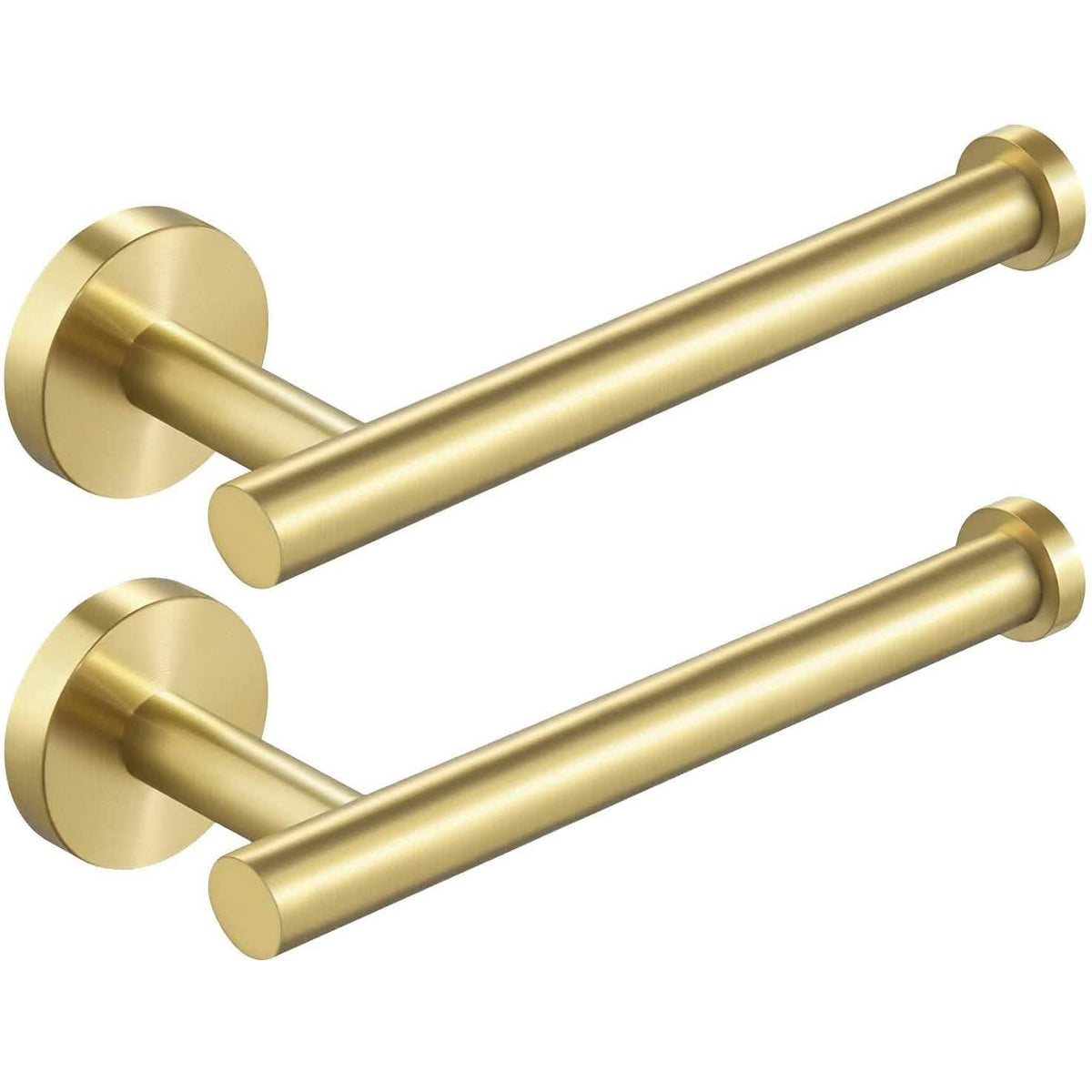 Wall Mounted Toilet Paper Holder Brass 2-Piece Bath - Tophatter Daily Deals