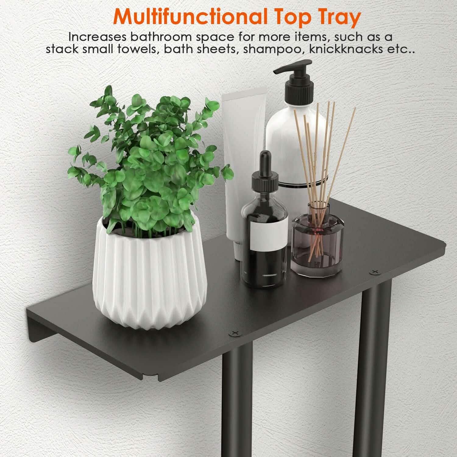 Wall Mounted Towel Rack for Rolled Towels Bath - Tophatter Daily Deals