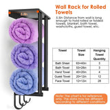 Wall Mounted Towel Rack for Rolled Towels Bath - Tophatter Daily Deals