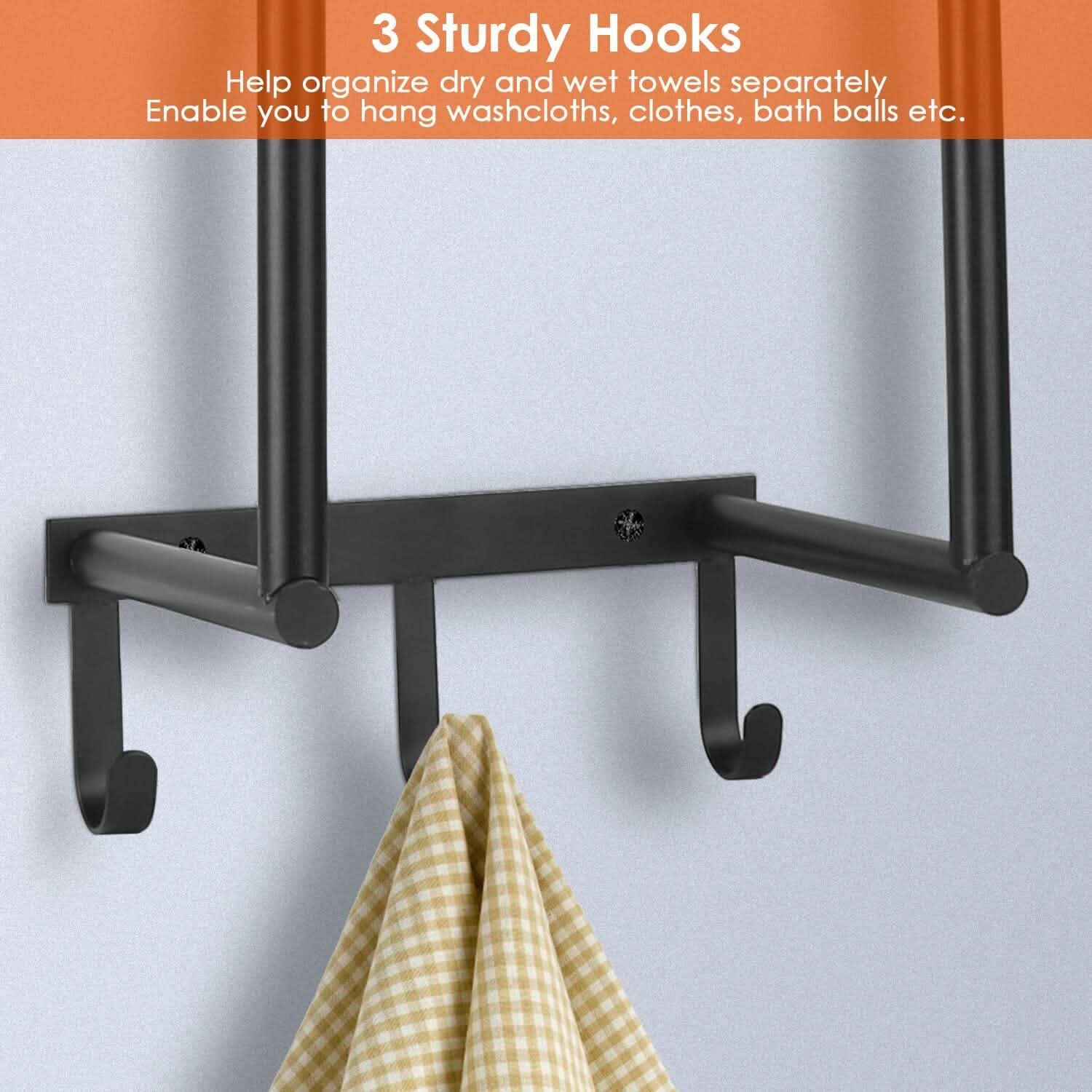 Wall Mounted Towel Rack for Rolled Towels Bath - Tophatter Daily Deals