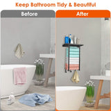 Wall Mounted Towel Rack for Rolled Towels Bath - Tophatter Daily Deals