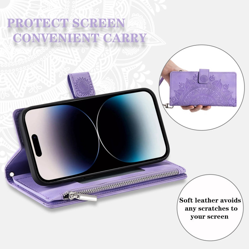Luxury Zipper Wallet Case For IPhone Leather Card Slot Phone Bag iPhone Cases - Tophatter Daily Deals