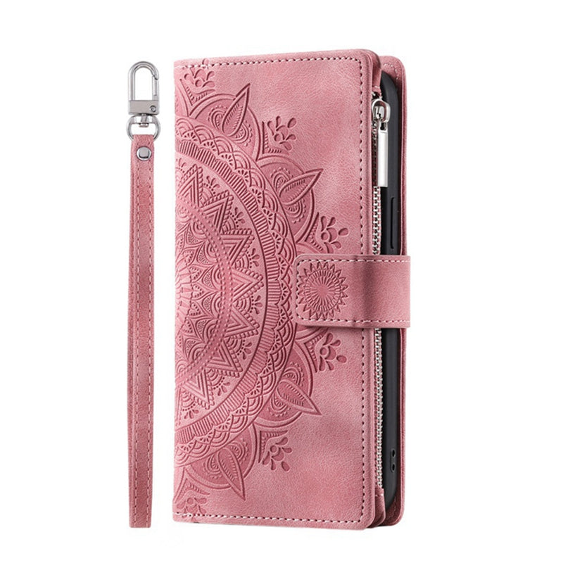 Luxury Zipper Wallet Case For IPhone Leather Card Slot Phone Bag Pink iPhone Cases - Tophatter Daily Deals