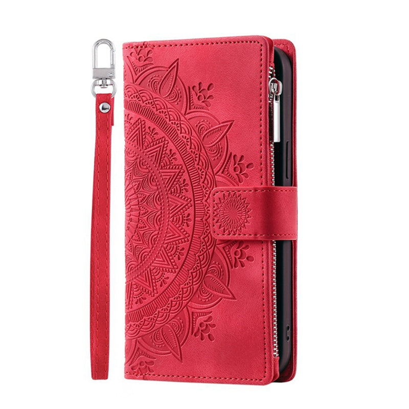 Luxury Zipper Wallet Case For IPhone Leather Card Slot Phone Bag Red iPhone Cases - Tophatter Daily Deals