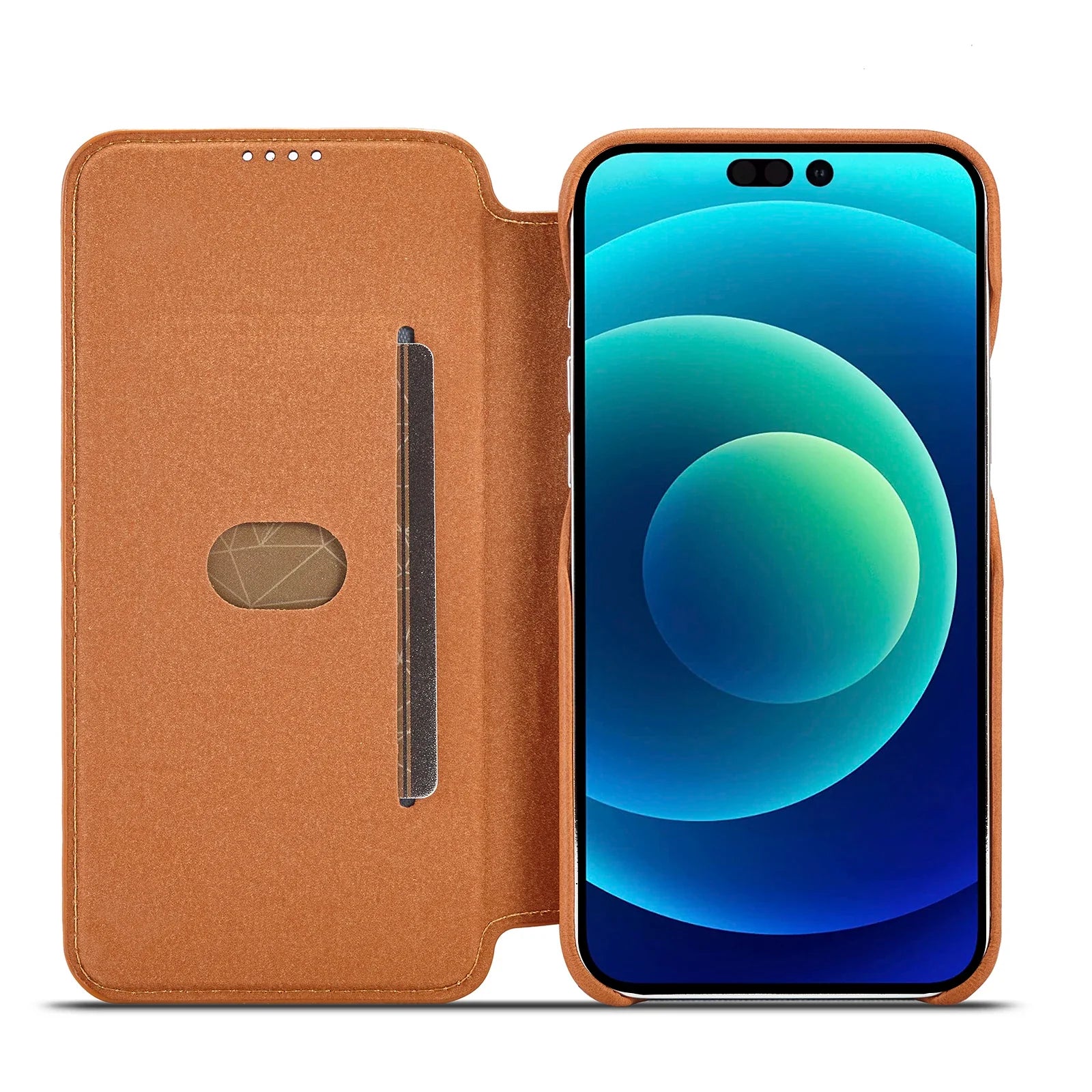 Leather Flip Wallet Phone Cover For iPhone iPhone Cases - Tophatter Daily Deals