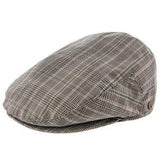 Clubhouse - Walrus Hats Linen Cloth Ivy Cap - Golf Flat Cap Grey & Brown Ivy - Tophatter Daily Deals