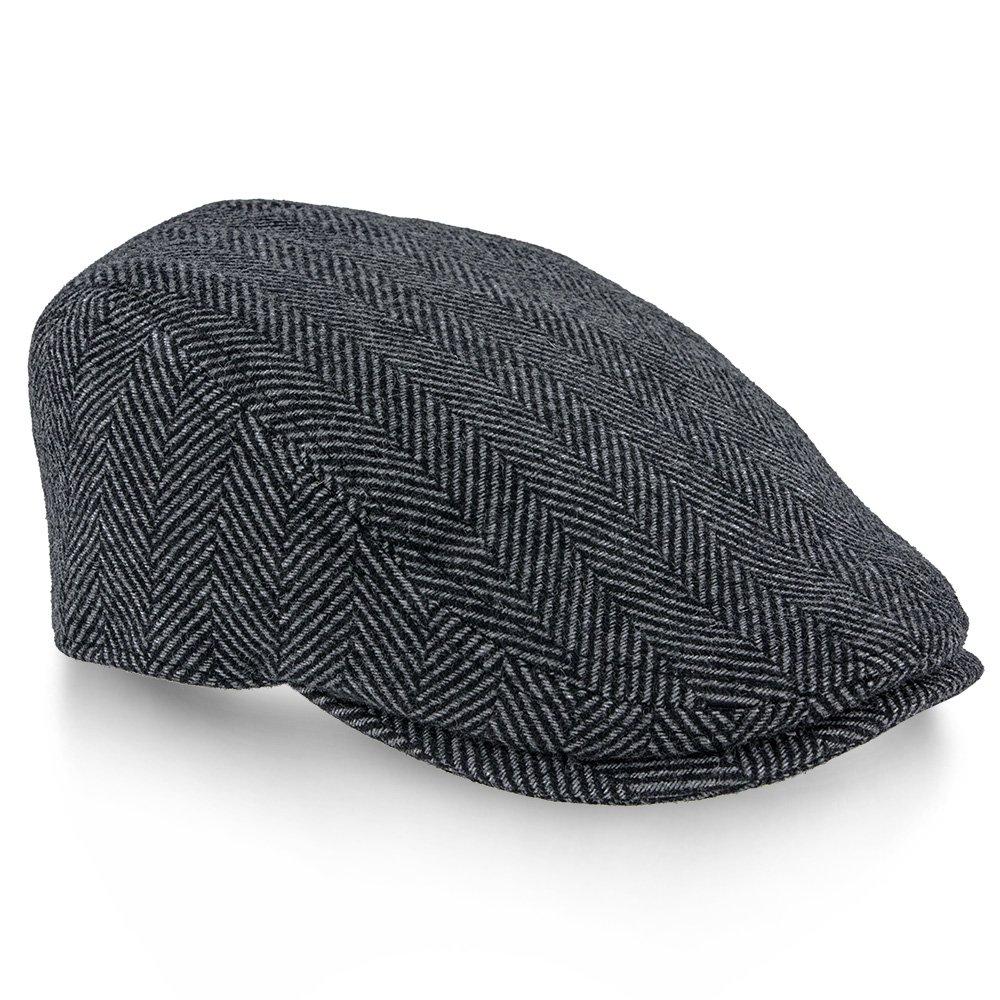 Main Street - Walrus Grey Tweed Plaid Herringbone Ivy Cap Ivy - Tophatter Daily Deals