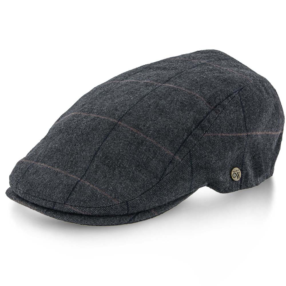 Main Street - Walrus Grey Tweed Plaid Herringbone Ivy Cap Ivy - Tophatter Daily Deals
