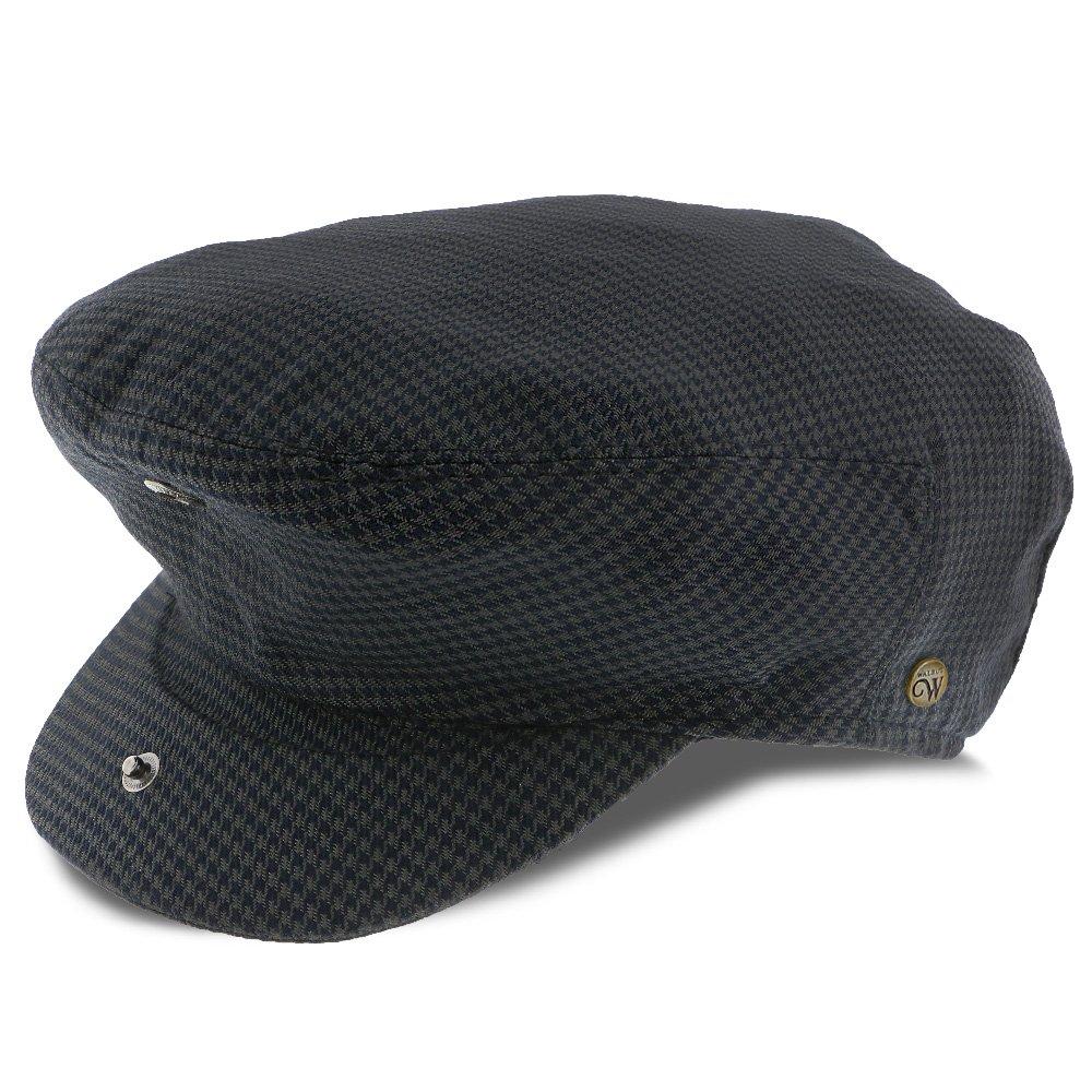 The Blazer - Walrus Hats Navy/Green Houndstooth Polyester Ivy Cap Navy Green Ivy - Tophatter Daily Deals