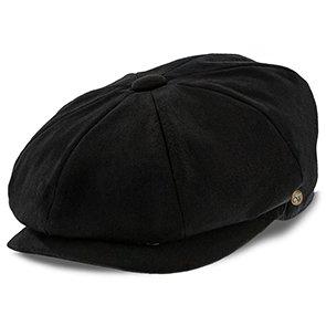 Beckham - Walrus Hats Tan Cotton 8 Panel Newsboy Cap Black Newsboy - Tophatter Daily Deals