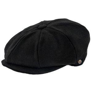 Shelby - Walrus Hat Wool Blend 8 Panel Newsboy Cap Black Newsboy - Tophatter Daily Deals