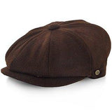 Shelby - Walrus Hat Wool Blend 8 Panel Newsboy Cap Brown Newsboy - Tophatter Daily Deals