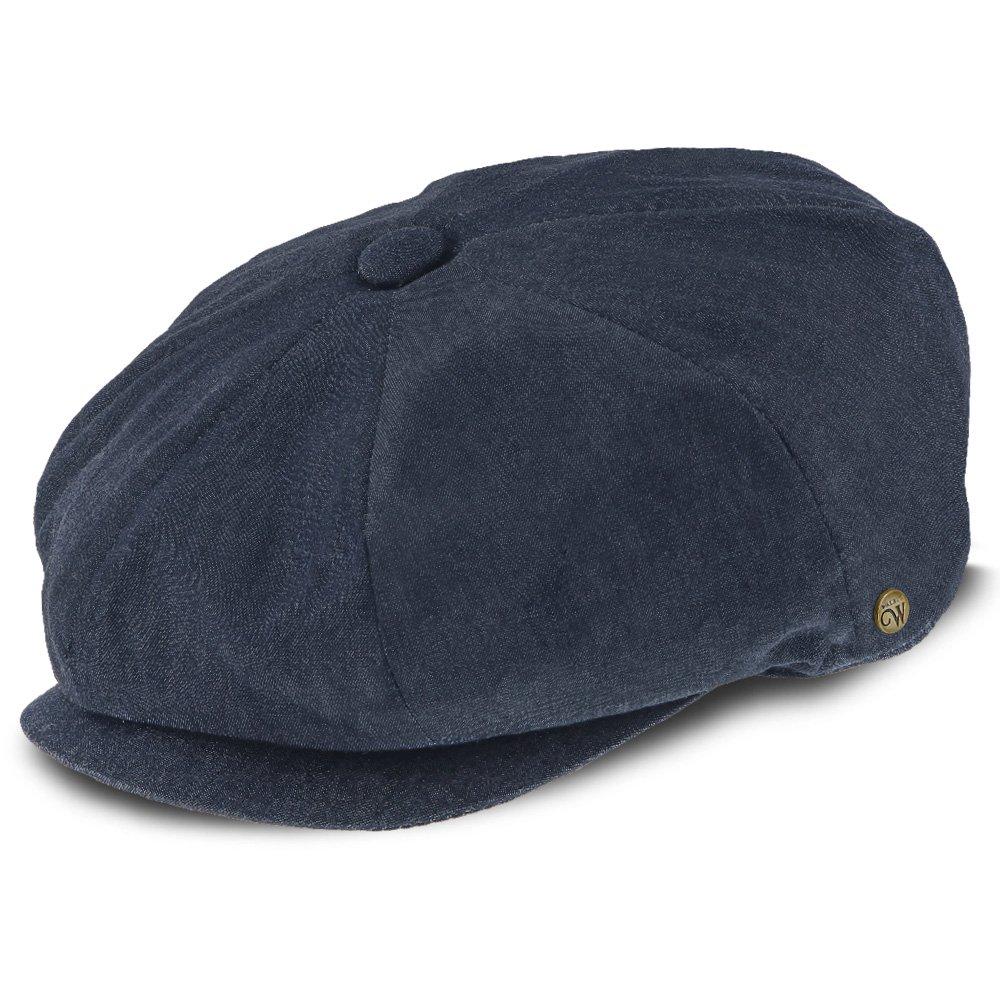 Denim Eight - Walrus Hats Navy Cotton 8 Panel Newsboy Cap Newsboy - Tophatter Daily Deals