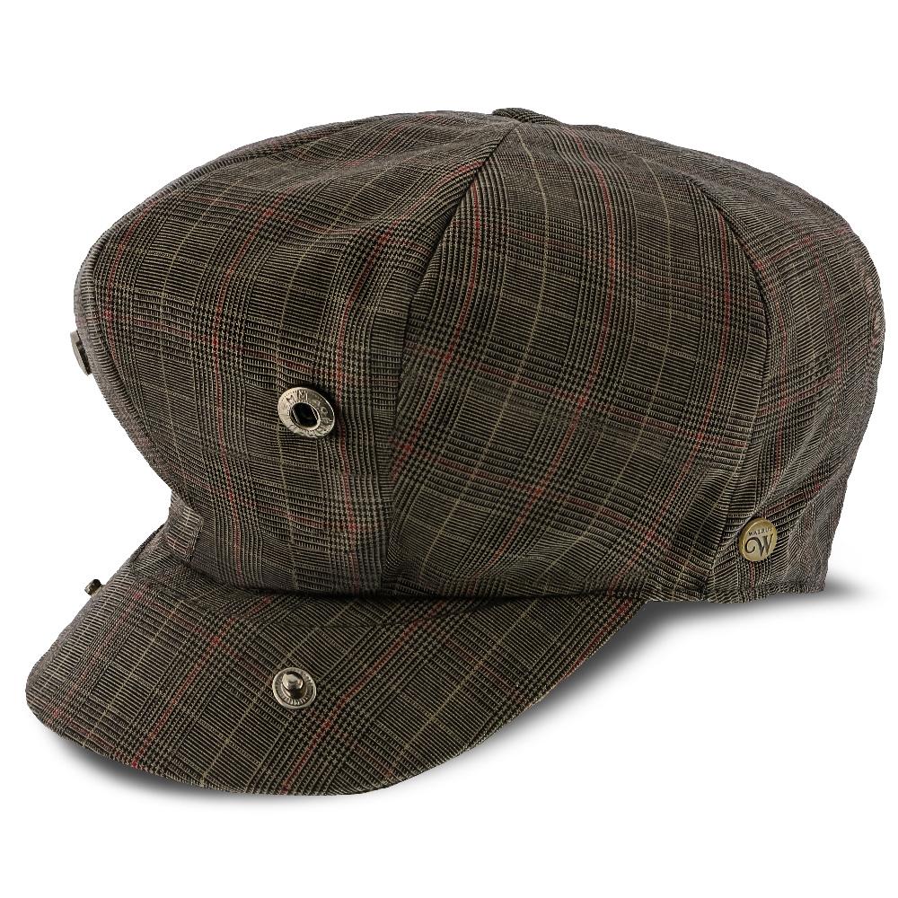 Dubliner - Walrus Hats Polyester 8 Panel Newsboy Cap Brown Plaid Newsboy - Tophatter Daily Deals