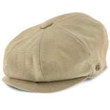 Hampton - Walrus Hats Sand Linen 8 Panel Newsboy Cap Sand Newsboy - Tophatter Daily Deals