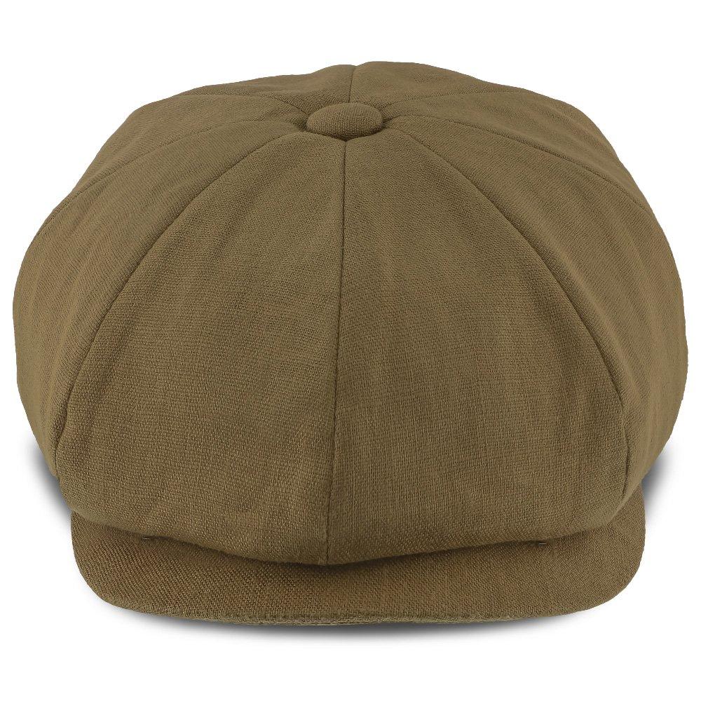 Hampton - Walrus Hats Sand Linen 8 Panel Newsboy Cap Newsboy - Tophatter Daily Deals
