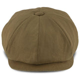 Hampton - Walrus Hats Sand Linen 8 Panel Newsboy Cap Newsboy - Tophatter Daily Deals