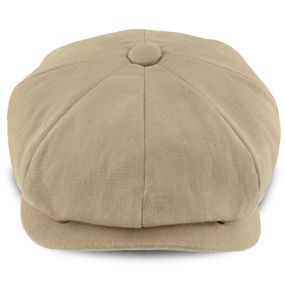 Hampton - Walrus Hats Sand Linen 8 Panel Newsboy Cap Newsboy - Tophatter Daily Deals