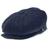 Beckham - Walrus Hats Tan Cotton 8 Panel Newsboy Cap Navy Newsboy - Tophatter Daily Deals