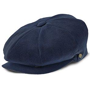 Beckham - Walrus Hats Tan Cotton 8 Panel Newsboy Cap Navy Newsboy - Tophatter Daily Deals