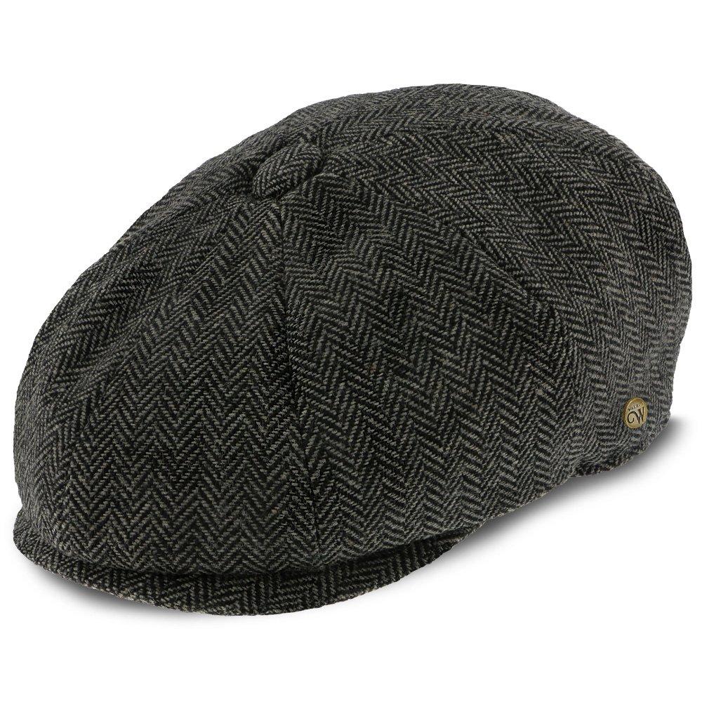 Shelby - Walrus Hats Grey Herringbone Wool Blend 8 Panel Kids Newsboy Cap (Toddler, Boys, Youth) Herringbone Grey Newsboy - Tophatter Daily Deals