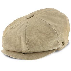 Hampton - Walrus Hats Sand Linen 8 Panel Newsboy Cap Tan Newsboy - Tophatter Daily Deals