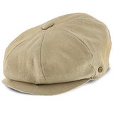 Hampton - Walrus Hats Sand Linen 8 Panel Newsboy Cap Tan Newsboy - Tophatter Daily Deals