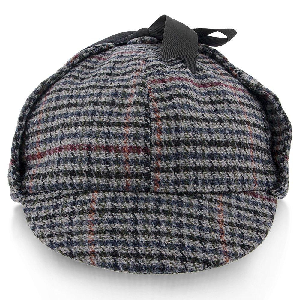 Fox & Hound - Walrus Hats Multi-colored Wool Blend Checkered Sherlock Holmes Deerstalker Hat Sherlock - Tophatter Daily Deals
