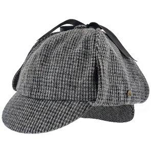Fox & Hound - Walrus Hats Multi-colored Wool Blend Checkered Sherlock Holmes Deerstalker Hat Grey Sherlock - Tophatter Daily Deals
