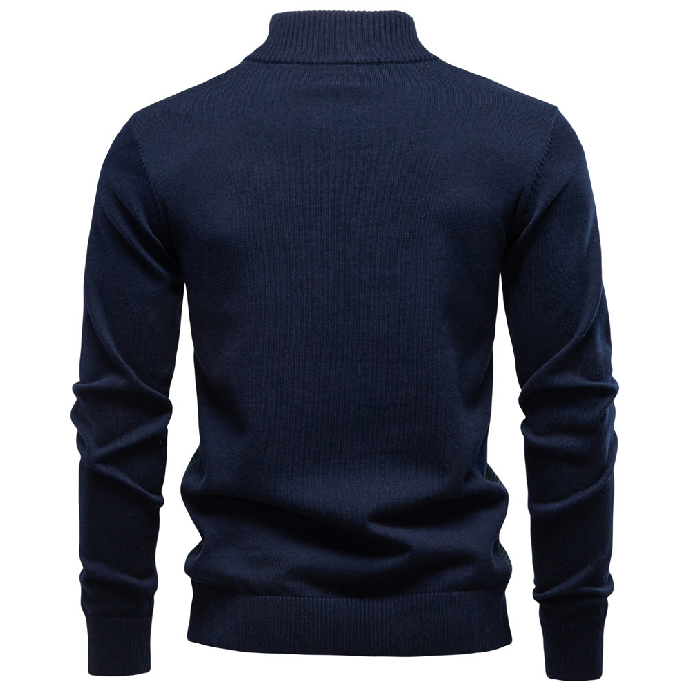 Warm Luxury Cotton Autumn Winter Casual Turtleneck Mens Sweaters Men's Clothing - Tophatter Daily Deals