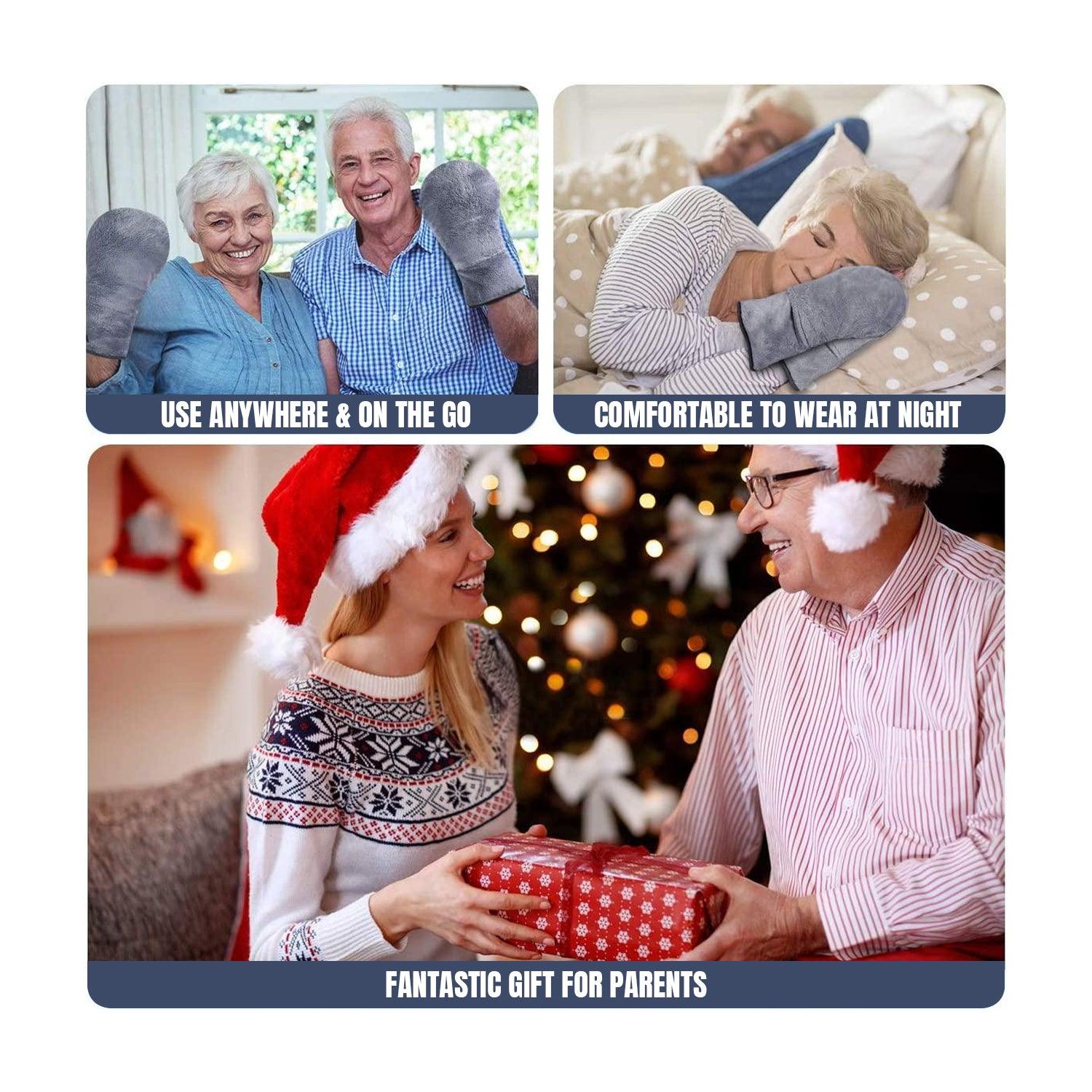 Arthritis Warming Mittens - Microwavable Heated Mittens for Hand Therapy | Warming Gloves for Women and Men | Trigger Finger or Carpal Tunnel | Unscented Heating Mitts Health Care - Tophatter Daily Deals