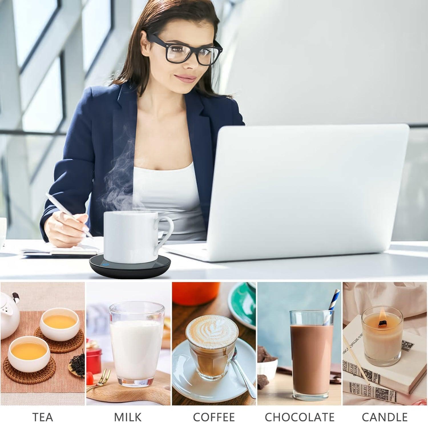 Coffee Mug Warmer - Cup Warmer with 2 Temperature Settings Smart Tea Warmer Portable Beverage Warmer Drink Warmer for Office丨Desk丨Cocoa丨Coffee丨Tea丨Milk丨Hot Drinks Home - Tophatter Daily Deals