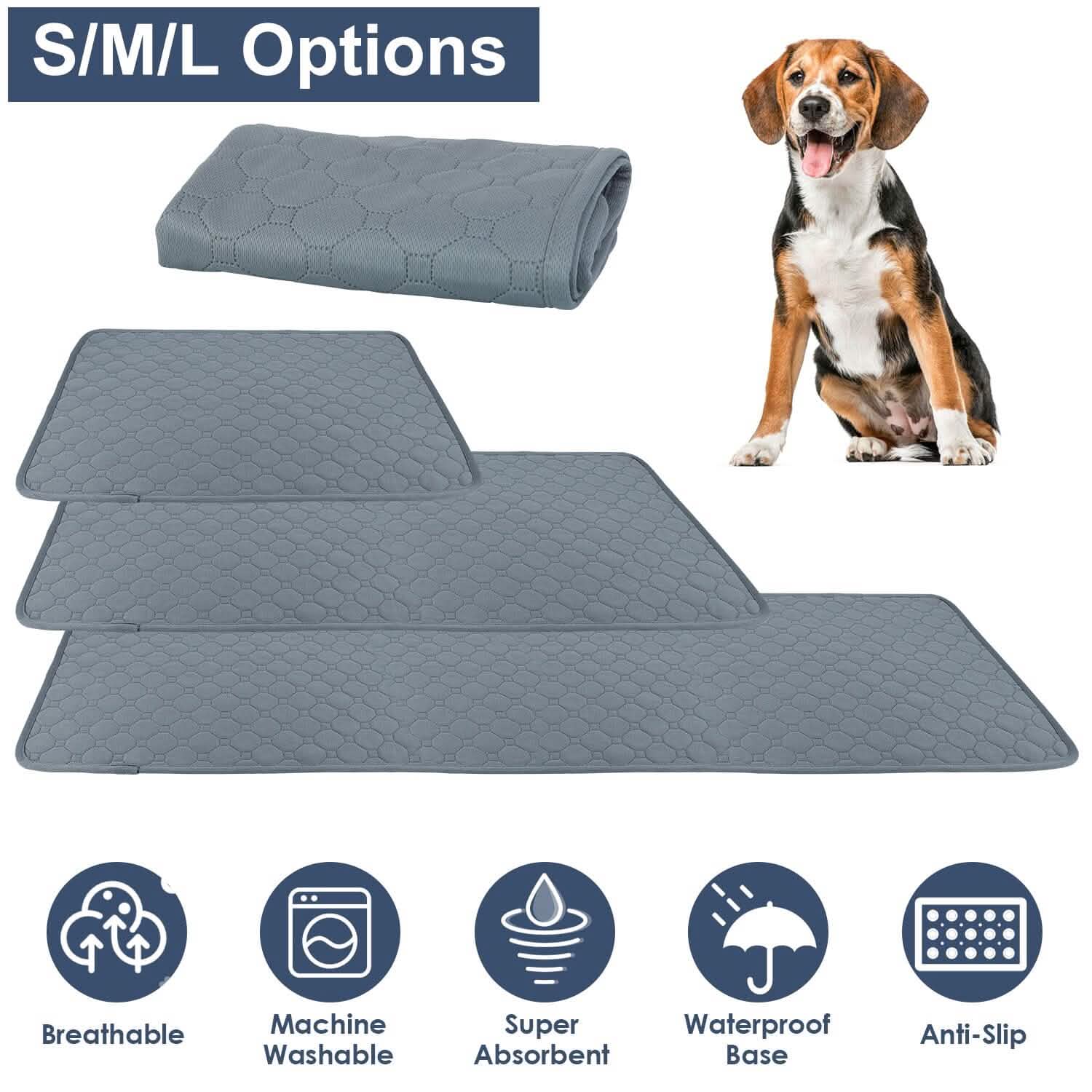 Washable Dog Pee Pad Reusable Puppy Potty Training Pads Pet Supplies - Tophatter Daily Deals