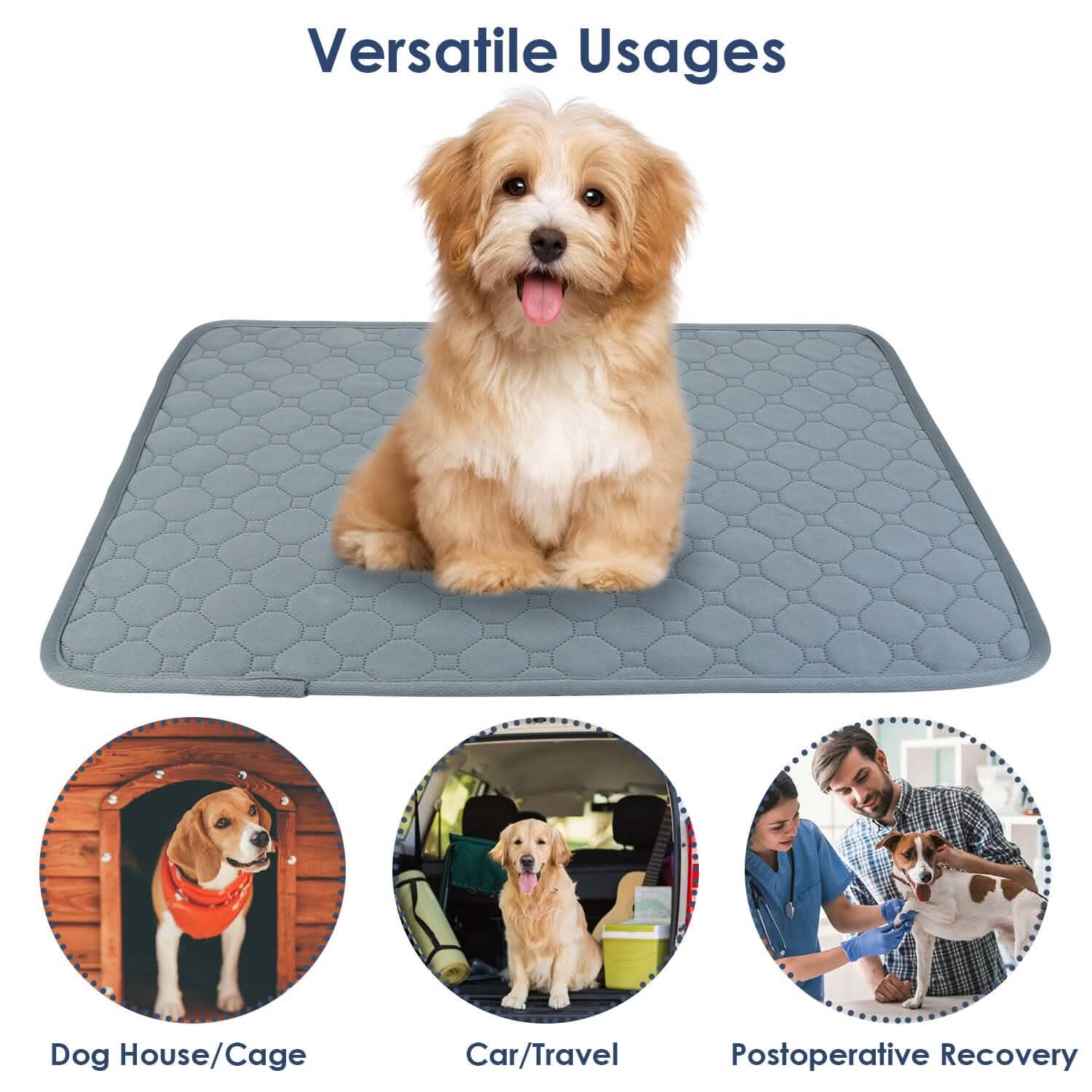 Washable Dog Pee Pad Reusable Puppy Potty Training Pads Pet Supplies - Tophatter Daily Deals