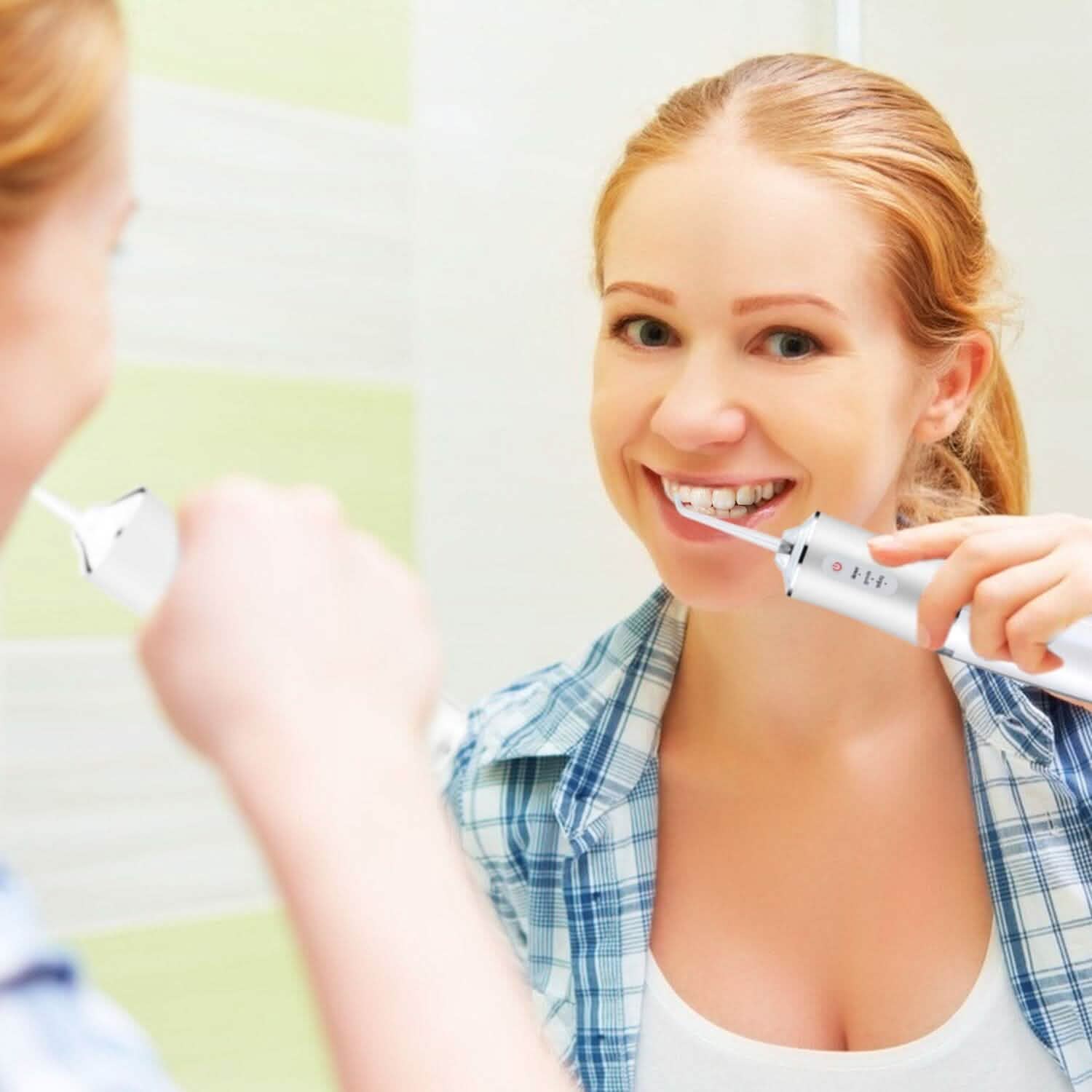 Water Flosser Cordless Dental Oral Irrigator Waterproof Teeth Cleaner Beauty & Personal Care - Tophatter Daily Deals