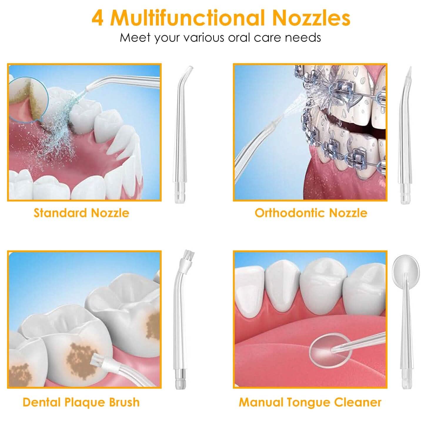 Water Flosser Cordless Dental Oral Irrigator Waterproof Teeth Cleaner Beauty & Personal Care - Tophatter Daily Deals