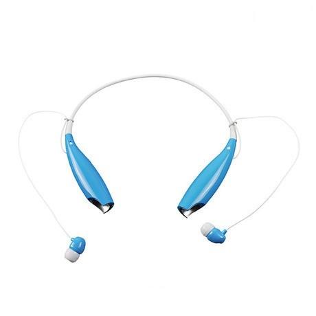 Water-Resistant Behind-the-Neck Bluetooth Stereo Headset Blue On-Ear Headphones - Tophatter Daily Deals