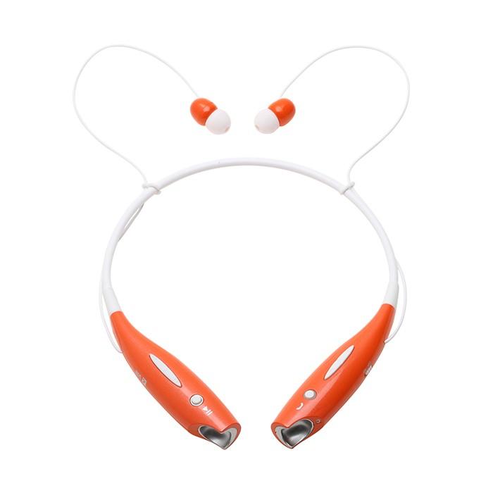 Water-Resistant Behind-the-Neck Bluetooth Stereo Headset Orange On-Ear Headphones - Tophatter Daily Deals