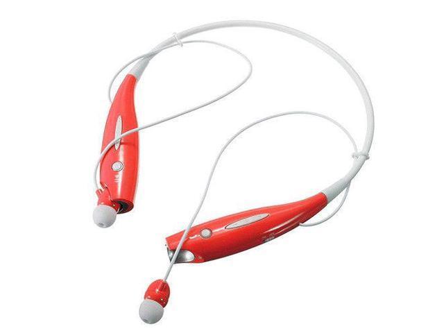 Water-Resistant Behind-the-Neck Bluetooth Stereo Headset Red On-Ear Headphones - Tophatter Daily Deals