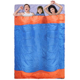 Water Resistant Camping Cotton Liner Sleeping Bag with Sack 3 Person Outdoor Recreation - Tophatter Daily Deals