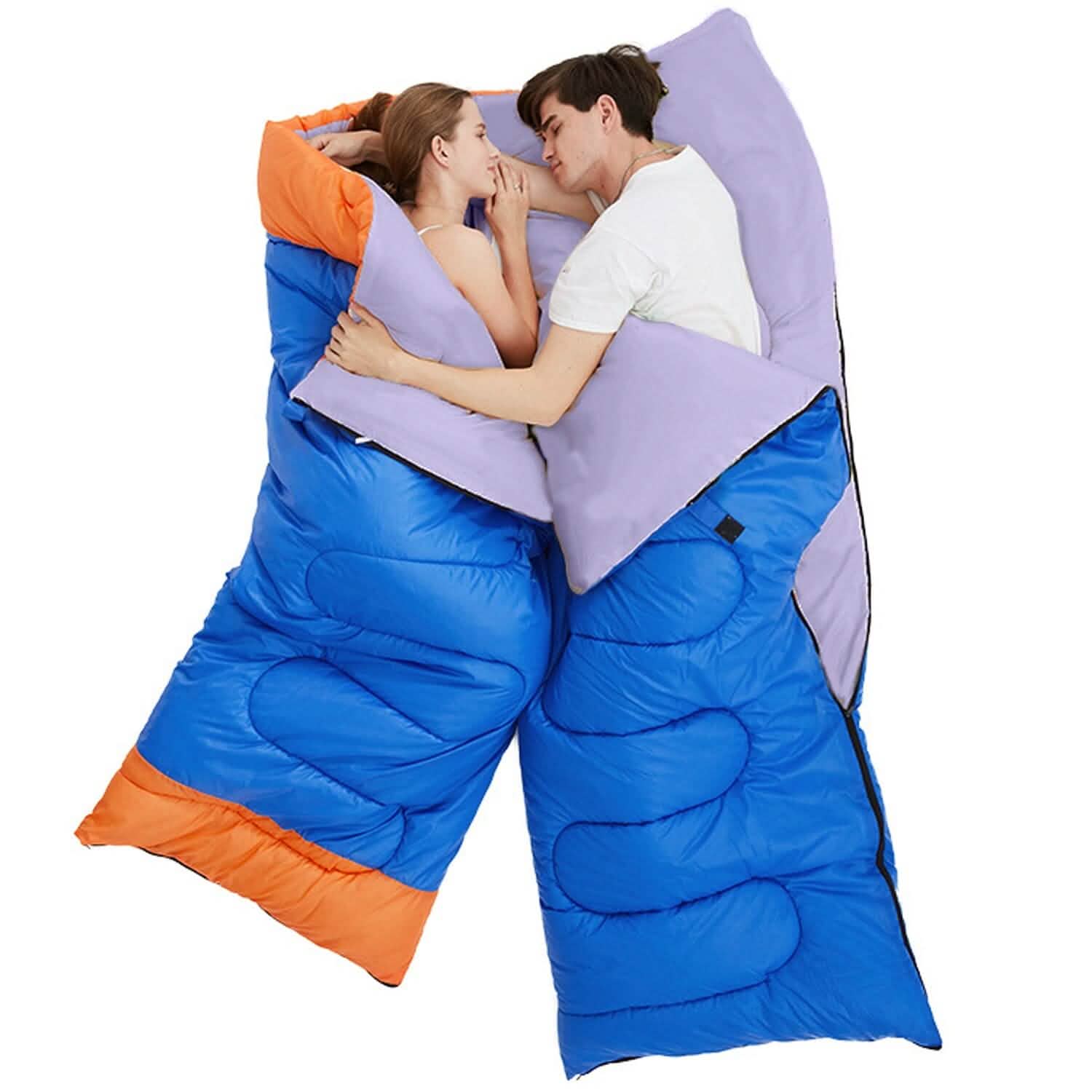 Water Resistant Camping Cotton Liner Sleeping Bag with Sack Outdoor Recreation - Tophatter Daily Deals