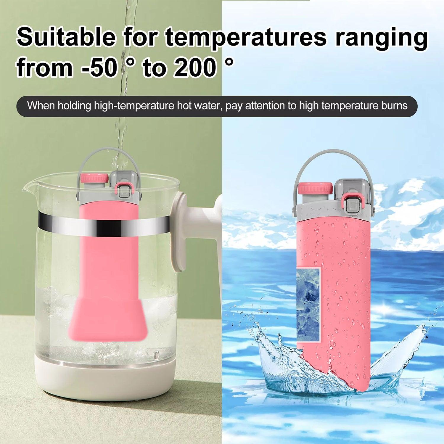 Silicone Water Bottle - 600ml Foldable Drink Bottle Collapsible Water Bottle Outdoor Sport Travel Run bottles - Tophatter Daily Deals