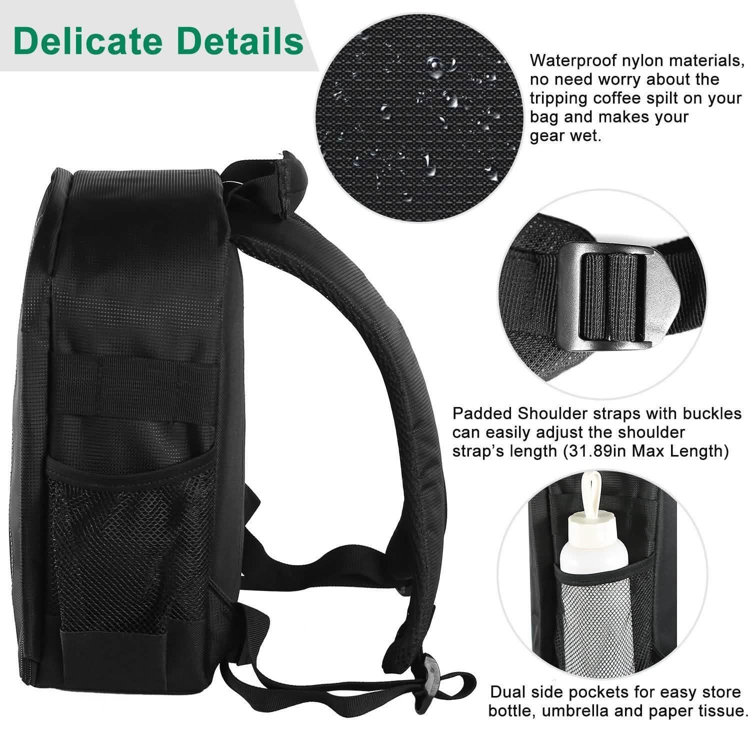 Waterproof Camera Backpack Shockproof Protection Cameras & Drones - Tophatter Daily Deals