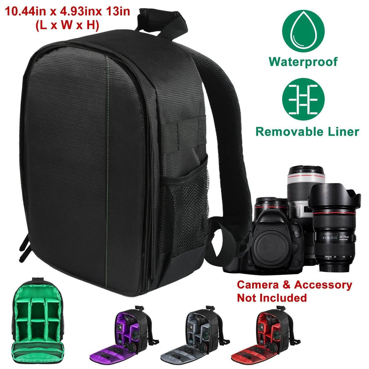 Waterproof Camera Backpack Shockproof Protection Cameras & Drones - Tophatter Daily Deals