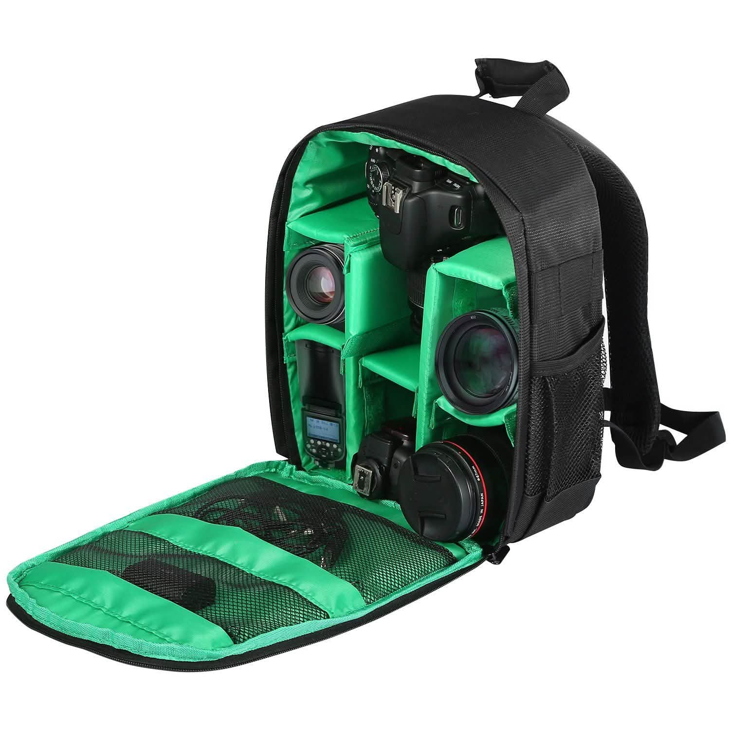 Waterproof Camera Backpack Shockproof Protection Green Cameras & Drones - Tophatter Daily Deals