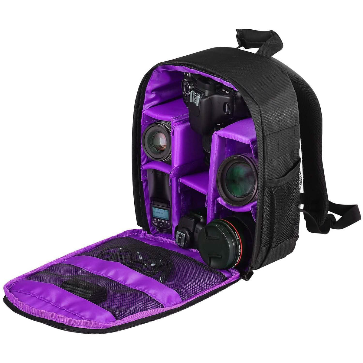 Waterproof Camera Backpack Shockproof Protection Purple Cameras & Drones - Tophatter Daily Deals