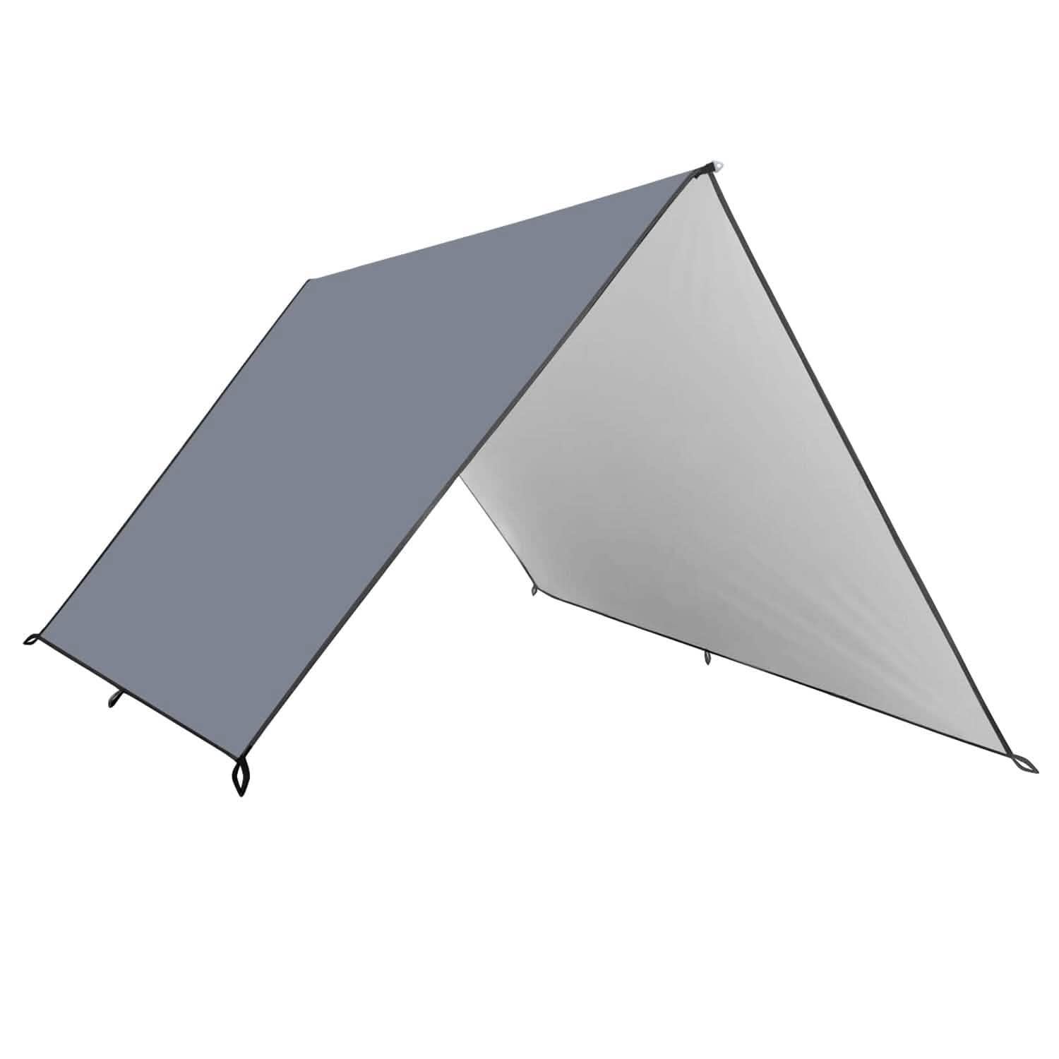 Waterproof Camping Tarp Kit Tent Canopy Awning Portable Rain Fly Outdoor Recreation - Tophatter Daily Deals