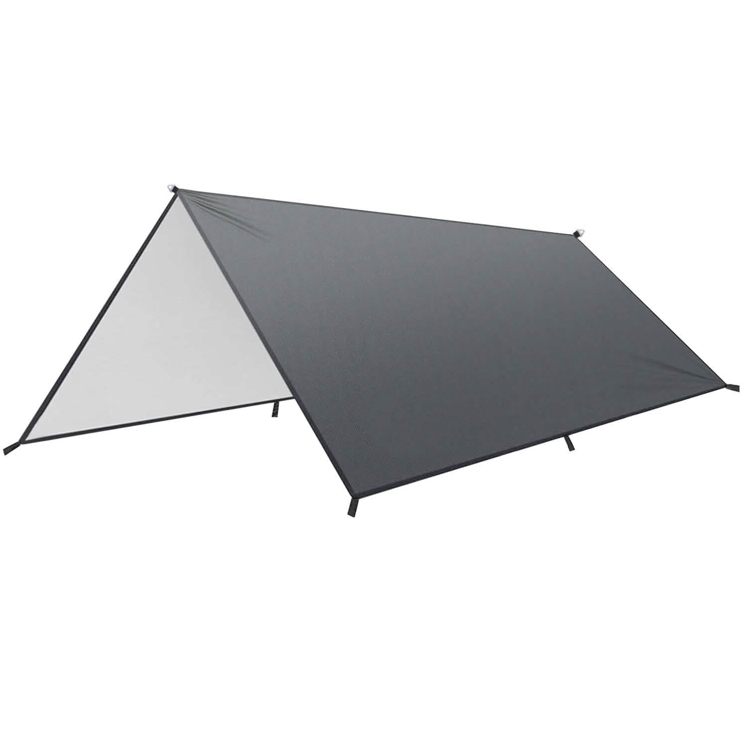 Waterproof Camping Tarp Kit Tent Canopy Awning Portable Rain Fly Outdoor Recreation - Tophatter Daily Deals