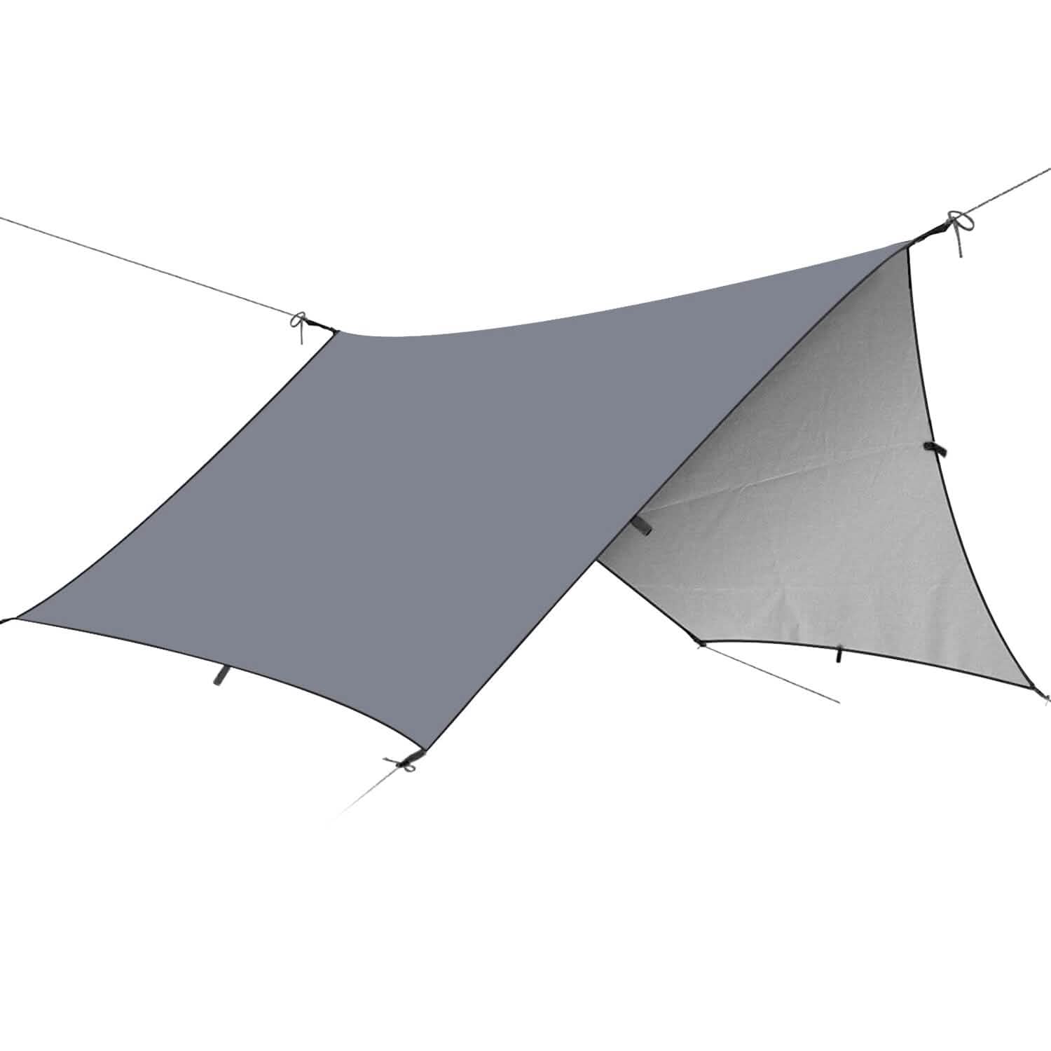Waterproof Camping Tarp Kit Tent Canopy Awning Portable Rain Fly Outdoor Recreation - Tophatter Daily Deals